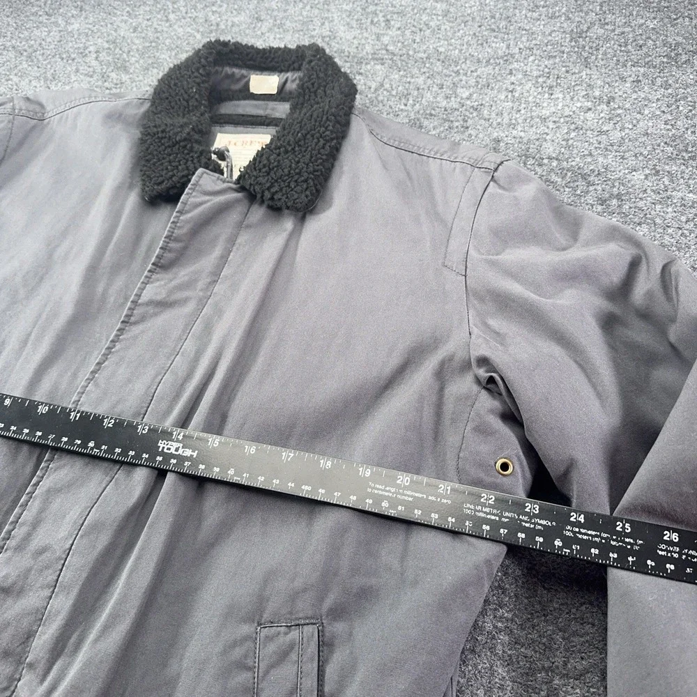 J. Crew Men's Authentic Vintage Style Broken In Full Zip Jacket Size L Gray EUC